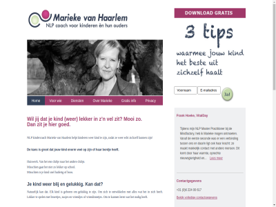 +31 0 00 224 6 617 aanrader academy af all allen angst avond bang bekijk blij boosheid bordj bos broertjes buts clubj coach coaching contact contactgegeven creatiev daarin dag deuk dienst ding dochter down druk durft echt eerlijk eerst effect eig elk elkar emoties emotionel en en/of ene enorm erbij fal for fout frank gat gebor gelukk gepest gewon goed gratis grensverlegg groeit grot gunt haarlem help helpt hoek hog hom hoofd hoort hor huiler huiswerk humoristisch info jij jos jou jouw jullie kan kind kinder kindercoach komt kracht lastig lat leerproblem legt lekker ler les leuk lev liefdevol liefst ligt likewis loopt maakt mak makkelijk manier mariek master meid meisj mens mindfactory misschien mog mogelijk mooi n nam natur net nieuw nieuwsgier nlp nodig nodigt nooit ondernem ongelukk ontmoet ontwikkel ontwikkelt oploss oprecht opstan ouder par plezier practitioner privacy problem rapport s schaeffer schol second sessies slap snel spel sprankel stabiel sted stil stout ten teruggetrok thuis tijd tijden toe tuss ups vall vanaf veilig vel verander verbind verder verdriet verkent verrast vind vitalday voelt volled vriendinnetjes vriendjes waardor waarmee war warmt weg wer wet will z zichzelf zie zien zit zoal zodat zon zusjes