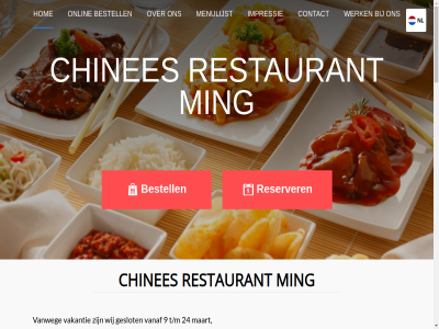 -03 -2026 -611582 -615909 /ondernemingsnummer 00 01074403 0561 09 11 12 16 21 24 25 30 615909 8471 9 afhal algemen bestell bezorg chines contact contact@restaurantming.nl cookies dinsdag donderdag email extra facebok geopend geslot hom impressie info kassa kvk lik maandag maart media menulijst ming nl onlin openingstijd privacy reserver restaurant rx sandeplein sluitingsdag social statement t/m tel telefonisch vakantie vanaf vanweg voorwaard vrijdag wer werk wij woensdag wolvega zaterdag zondag