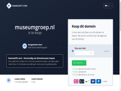 2 2004 2025 2288aa 6 88910652 aangebod aankoopprijs advertis allemal assistentie best betaalt betal bezit binn bod breng btw btw-factur buy bv commissie currency dienst doe domainexpert domein domeineigendom domeinnam duurt e e-mail eenvoud eigenar enig enkel ervor escrowservic eur excl extra factur gat gbp gebruik gehel gekocht geld geled gemak gratis hoelang jullie kop koper kost krijgt kunt kvk laatst languag levert loopt mail mak menu minut mocht mogelijk museumgroep.nl nameshift.com nb nederland nl nl864820458b01 now nva onlin onverhoopt onz open overdracht overdrag overeengekom prijs reken rijswijk risico servic sinc snel steenplaetsstrat stur terug transfer uiteraard usd uur veelgesteld veilig verhuiz verkoper via volgend voordat vrag werk wij zorg