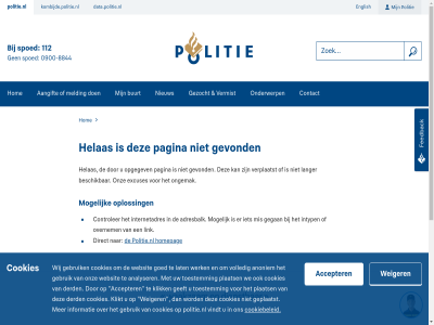 -8844 0900 112 8844 aangift accepter adresbalk analyser anoniem beschik buurt contact controler cookiebeleid cookies data data.politie.nl derd direct disclaimer elk english excuses facebok feedback gebruik geeft gegan geplaatst gevond gezocht goed helas hom homepag informatie instagram internetadres intyp kanal klik klikt kombijde.politie.nl langer lat link linkedin media melding mis mogelijk nieuw onderdel onderwerp ongemak onz open opgegev oploss overnem pagina plaats politie politie.nl privacy rss second servic sit social spoed telt toegank toestemm vacatures vermist verplaatst vindt volled we websit weiger wel werk wij woordvoer x youtub zoek