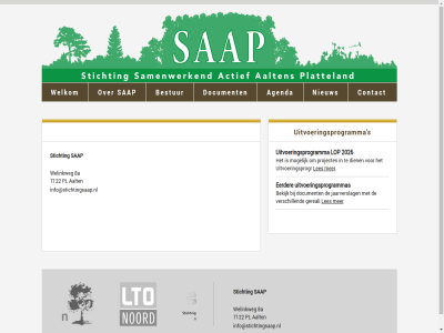 2026 7122 8a aalt aalten actief agenda bekijk bestur contact dien document eerder footer gereali info@stichtingsaap.nl jaarverslag les lop mogelijk nieuw pl platteland project s samenwerk sap stichting uitvoeringsprogr uitvoeringsprogramma uitvoeringsprogrammas verschill welinkweg welkom