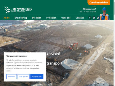 +31 0 2026 414004 5 5414004 55 6 7332 aanpass accepter advertentie advertenties advies afwijz algemen analyser apeldoorn b.v bb bekijk bel bodemsaner brow browse-ervar buitenrioler centrum contact container cookie cookies dienst enginer ervar gebruik gepersonaliseerd gev greenpark grondwerk herinricht hom info@jan-zevenhuizen.nl inhoud jan kanal klik landal locatie nl onz opvrag packag panattoni privacy privacyverklar project rioler sloopwerk smart solution stemt straatwerk stroombroek t transport ugchel verbeter verker voorwaard waarder we webshop wer zevenhuiz zuid