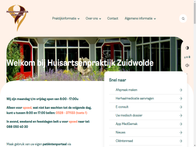 00 00u 050 0528 088 1 17 2026 26a 30 371133 40 7921 8 a aanvrag adres afsprak algemen allen app arts avond bel bell belt betrouw bezoek clientenrad consult contact dag dokter dossier drenth e e-consult eig en feestdag gb gebruik gemaakt gezond herhaalmedicatie hom huisartsenpraktijk informatie inzag kunt maandag mak manier medgemak medisch mijngezondheid.net nieuw oosterweg open patient patientenportal praktijkinformatie regelt snel spoed spoednummer t/m tel thuisarts.nl toet tuss via volgend vrijdag wacht weekend welkom wij ziekt zuidwold