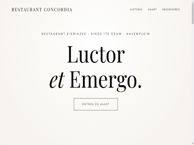 00 0111 10 11 17e 2026 415122 4b concordia contact di diner eeuw emergo et fran frans-zeeuw gastvrij geslot hart havenplein historie historisch kaart klassieker luctor lunch ma menukaart navigatie ontdek ontwikkeld openingstijd reserver restaurant sind t/m terras webdesign za zeeuw zierikzee