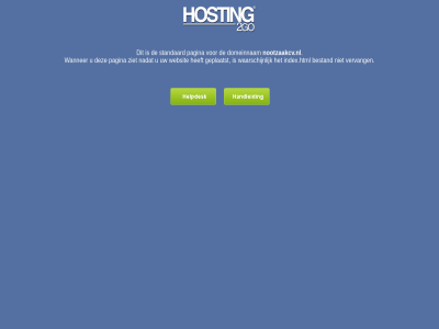 2go b.v bestand domeinnam geplaatst hosting index.html nadat nootzaakcv.nl pagina standaard vervang waarschijn wanner websit ziet
