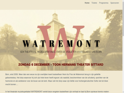 140 2026 6 achter attender bekijkt benieuwd beschermher bestat bloei born bouw daarop december doorgan dorp du eeuw eind facebok filmpj geboortedorp geliefd harmonie hel henri herbergiersdochter herman hieronder hierop hom informatie ingezet inhoud jar kaartverkop kasteelher keert kennis kerk kom kort l lat lev liefd mail mailadres mak meld mocht muziekspektakel muzikal onz opnieuw oprichter organisatie overlijd pagina programma puis raadslid rijk schutterij sittard snel sofie sponsor start stur taptoe termijn terug theater theaterspektakel theatral ticket tickets-pagina ton uitgevoerd union verget verhal verled vertelt vier volger volgt waarvor war watremont we weldoener wij zondagmiddag