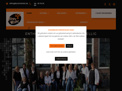 06 30 79 88 actueel afwijz all bloxy boek contact cookiebeleid cookies cookieverklar enthousiast gebruik gezell hom info@bloxymusic.nl kor kunt les music muzikal optreden popkor steun toestan wij