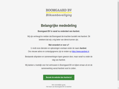 aardnet aardnet.nl adres afsprak belangrijk bestaand bezoek boomgaard bv contactgegeven dank dienst ernar gewon groet hartelijk kijk lop mededel nam nieuw onderdel onz oploss samenwerk team vanaf vanuit verandert vertrouw vind vindt vlag voort voortan vriendelijk websit wij www.aardnet.nl zet