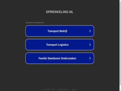 2025 copyright legal policy privacy sprenkeling.nl