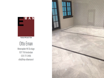 020 1077 3496 44/3e 771 aannemer all amsterdam eman etag minervaplein otto otto@tmp-ottoeman.nl tegelproject tw
