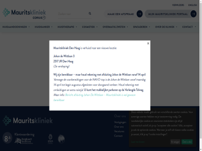 14 2517 2e 3 404 6 8 aandoen afgeslot afsluit afsprak april augustus avg begin bereik bericht bestat contact cookie cookies cosmetiek den direct disclaimer doorgaand english extra found gewon grag hag help hom houd huidaandoen huidkanker huidtherapie info johan jr kiez kliniek kunt lat locatie maandag mak makkelijkst manager mauritskliniek navo navo-top nieuw not oke omleid overmat pag pagina parker portal privacy reistijd reken sitemap spatader statement stijlbreuk terug tolweg top vacatures vanaf vanweg verder verdiep verhuisd verker verlengd verwijzer vestig voorbereid wachttijd we websit weiger wel wij wijzig wittlan zwet