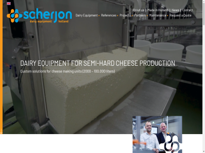 01077568 100.000 14 2000 9231 a about and b.v ches contact container cookies custom dairy development disclaimer download e english equipment faq for gr guides handling hard help holland info@scherjon.nl information installation kvk lauwersweg liter mad maintenanc making milk mobil mould ned netherland new next our pag part partner phas post post-project preliminary pressing prev privacy process production project quot references request scherjon semi semi-hard services sitemap solution spar surhuisterven the tip unit us work