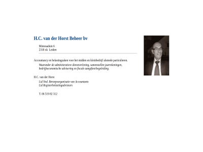 06 2318 312 519 6 82 accountancy accountant alsmed beher belastingzak beroepsorganisatie bv h.c horst kleinbedrijf leid lid mid mimosaduin ned particulier registerbelastingadviseur t xk