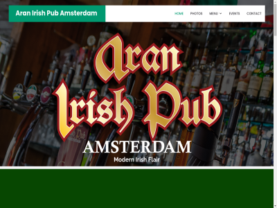 amsterdam aran contact event flair hom irish menu modern photos pub