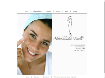 0485 06 1a 31 5441 77 afsprak behandel cidesco contact cuijk disclaimer easter egg hom kerkenhuisweg land link merk nanet oeffelt ontwikkel pw rout schoonheid schoonheidssalon schoonheidsspecialist sitemap soft tel websit