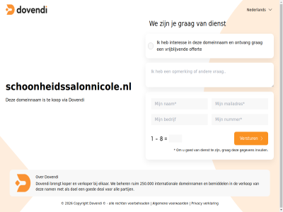2026 250.000 algemen all beher bemiddel brengt copyright deal dienst doel domeinnam dovendi elkar gegeven goed grag interes international invull kop koper nam nederland offert ontvang partij privacy recht ruim schoonheidssalonnicole.nl verklar verkop verkoper verstur via voorbehoud voorwaard vrijblijv we