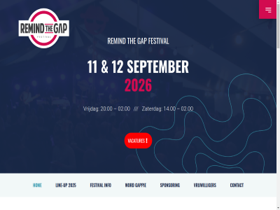 00 02.00 11 12 14.00 20 2025 2026 appelman beetj bekijk bentley bericht beschermd contact contactformulier copyright direct dorpsbos e e-mail facebok festival festivalterrein formulier fotoalbum ga gap gappie gef gegeven gemaakt gezell googl goorn hiervor holland hom huisstijl info info@remindthegap.nl inhoud instagram les lin line-up liona mail med mogelijk nam nem noord noord-holland nostalgie onderwerp onz privacyverklar recaptcha remind reminder september servicevoorwaard snel sponsor spotify the twitter up vacatures verzend via vrijdag vrijwilliger we webdesign websit word zaterdag zie zin