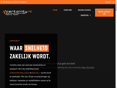 +31 0 1 18 2 2041 23 30 53 6 600 717 77 785 90 aanmeld aansluit aanvrag achterlat adrenalin autosport autosportinstructeur b.g.g bedrijfsevenement bedrijv begeleid behal belev bezoekadres big breng certainty circuit compact competitie contact coureur cursus cv daarbuit dag deelnemer dienst direct drom droomt drukbezet een effectief en enig ervar europa evenement event exam f1 f1-circuit get hand hom iconisch inbegrep info@certainty.nl informatie instructie jar ker klaarstoomt knaf knaf-licentie knaf-racelicentie kop licentie maakt meest nederland nem netherland netwerk netwerkclub newtonstrat officiel ondernemerschap ontwikkeld ontworp onverget onz park passie person praktijkexam praktijktrain praktisch professional professionel programma rac raceauto racecursus racecursuss racelicentie raceliefhebber racing regel relaties ruim s sam schol slaagt slecht snelheid speciaal stalling stat the theorie theorieles tuss twee uitbreid verbind verder verrass vertrouwd volg war werkelijk wij zakelijk zandvoort zowel