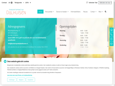 -10 -14 -1515 -17 -2735552 00 030 0900 1 10 100 12 13 13.15 15 16 17 2 2026 26juli 3572 48 48uur 9 aangeslot aanmeld aanpass aanvull accepter adres adresgegeven afgezegd afsprak afwez afzegg airies algemen allen analytic analytisch annuler annuleringsregel apart assistent beher behor bekend bell benieuwd bent beoordel beperkter bereik bericht best betal beter bevorder binnenkomst blauwkapelseweg blek boek buit contact contrast control controles cookie cookie-instell cookies cookieverklar daarvor dalhuis definitief desinfecter deur dichtstbijzijnd dient ding dinsdag direct doe donderdag dossiernummer echter engel even eventueel extern facebok fopspen gebit gebruik gebruikt gef gegev gegeven gemaakt geslot gezond glaz goed googl hand handgel hangt hom hoofdmenu hygien ieder indien info@tandartspraktijkdalhuisen.nl infomedic infomedics-mail informatie informatiefolder inhoud inschrijv instagram instell intrek ip ip-adres ivm jessica ka klik knmt konink kost kostelos krijg krijgt kunt lat leeftijd les let maandag maatregel maatschappij mail mak map matomo mee menu meten mit mogelijk moment nederland nieuw nodig noodzak onderan onlin onz openingstijd openstaand partij pas patient patientenvertell per plek postcod praktijk privacy qualizorg recht reken review risicogroep rout rustig sam sarah selecter sigaret sit spoed spoedlocatie stopp stoptober submenu t/m tal tand tandart tandartspraktijk tandheelkund tariev team tekst tekstgrot tel telefon telefonisch tijden tijdstip toestemm twed twitter uiter utrecht uur vakantie val vap veilig verder vergrot verklar verklein verwerk verwerkt via vimeo voorwaard vor vrag vrijdag waarmee wachtlijst we websit weekend weg weiger wel wer werk wetenswaard wij wijzig will wilt woensdag x youtub zien zoal zodat zondag zorg zorgkaartnederland