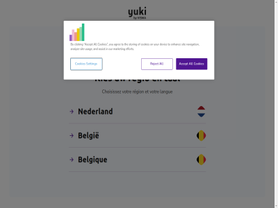 accept agree all analyz and assist belgie belgique by choisissez clicking content cookies devic effort enhanc et footer go homepag kies langue market navigation nederland on our regio region reject setting sit skip storing tal the to usag votr welkom you your yuki