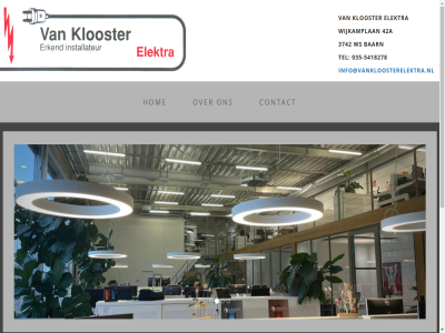 -5418278 035 3742 42a 541 78 82 aflever all baarn bedrijv contact datanetwerk denk domotica elektra elektrotechnisch en erkend flexibel gespecialiseerd hom info@vankloosterelektra.nl installatiebedrijf installaties kleinschal klooster kwalitatief landelijk levert maakt nam nederland nieuwbouw onz particulier techniek tel uitstek utiliteit verbouw voorkom websit welkom werk werkzam wij wijkamplan woningbouw ws