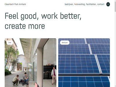 +31 0 026 2 2026 384 46 arnhem bedrijv bezoekersinformatie cases cleantech contact creat disclaimer ecosystem event faciliteit ha hallo@cleantechparkarnhem.nl hom huisvest instagram linkedin mail mor nieuw nieuwsbrief nl park parkregel privacy samenwerk vacatures