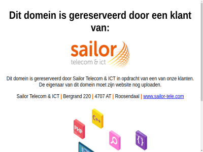 220 4707 at bergrand domein eigenar gereserveerd ict klant onz opdracht roosendal sailor telecom upload websit www.sailor-tele.com