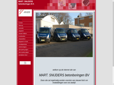 b.v bedrijf betonbor bv foto hom info@martsnijdersbetonboringen.nl internet mart mededel nieuw regelmat s sit snijder voorzien welkom