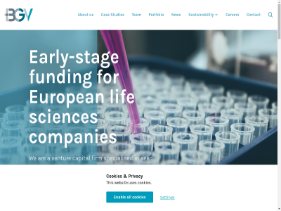 +31 -35 00 1411 2 30 35 699 a about accelerat act adopt all analyst and approach are as at attractiv becom bgv biogeneration biotech build busines can capital carer cas closely companies comprises contact current dc develop development disruptiv diver early early-stag enabl entir entrepreneur european expert expertis firm for from funding gained generally get gooimer guid hand hands-on happen high includes industry innovativ investment investor its know knowledg larg latest lead learn leverag leverages lif mad management medical mor naard ned netherland network new newsletter on operational opportunities our pharma portfolio proces product rang read releases relevant research review s scienc sciences sector sector-relevant sed sfdr show solution specialised stag studies subscrib team that the their this throughout to transaction transform truly universities unmet up us ventur ventures we what with within work working