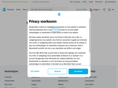 0.00 10 14.99 2x 7 aanbevel aanbied aankop aanpass accepter account advertentie advertenties ah albert allen allerhand analys analyse-doeleind app assortiment b bent bestell bezorg bijvoorbeeld binn bio blue bonus boodschapp box buit combiner cookiebeleid cookies corp daarnaast deal doeleind extra ga gebruik gef gegeven geplaatst geschiedenis hebt heijn hiermee hierop hom hoofdinhoud informatie ingelogd inlogg instell interesses intrek jar kader keuz kies klantenservic klantinzicht klik klikt koffie korting krijg kun les lever menu missie mobiel mogelijk nog noodzak oep onlin onz ovenschotel pagina partner pas per person persoonlijker premium prijsfavoriet privacy privacybeleid product s services snel soep spaaracties spar stoofvles techniek terra terug toegank toestemm ton verbeter vergelijk verwerk verzamel via voorkeur wanner we websit weekmenu weiger wij wijzig win winkel winkelservices zakelijk zien zoek zoekgedrag