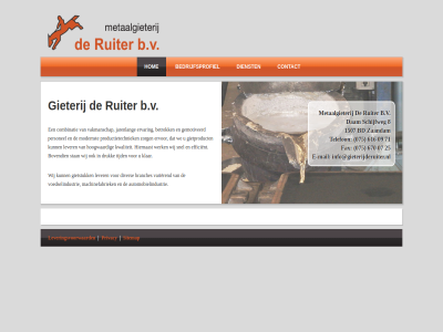 07 075 09 1507 1949 25 616 670 71 8 ambacht automobielindustrie b.v bd bedrijfsprofiel betrok bovendien branches combinatie contact dam dienst diver druk e e-mail efficient ervar ervor fax gemotiveerd gieterij gietproduct gietstuk hiernaast hom hoogwaard info@gieterijderuiter.nl jarenlang klar kwaliteit lever leveringsvoorwaard machinefabriek mail metaalgieterij modernst personel privacy productietechniek ruiter schijfweg sitemap snel stan telefon tijd vakmanschap vanaf varier voedselindustrie we werk wij zaandam zorg