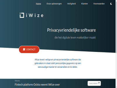 2026 72592745 b.v beleidsverklar contact disclaimer fintech hom iwiz klant kvk les neemt nieuw ockto onz oploss platform privacy softwar veilig voorwaard vriendelijk
