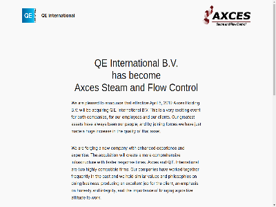 2019 5 a acquir acquisition alway an and announc april are as asset attitud axces b.v be becom ben both bringing busines by can client companies company compatibl comprehensiv control creat dealing depend doing effectiv emphasis employes enhanced event excellent excit experienc expertis faster firm flow for forces forging forward frequently futur ga go greatest has hav highly hold holding honesty hug importanc increas infrastructur inhoud integrity international job join joining just lok mad mor new now on one operat our partner past peopl personal philosophies pleas pleased positiv produc project prosperous q.e qe quality relationship rely respon sam similar steam still that the this though times to together two us values very we will with work worked working you