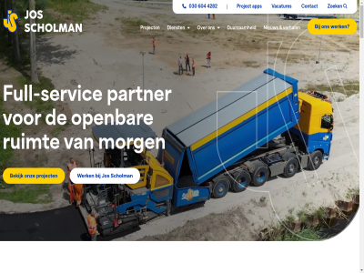 030 1 190 2026 282 3439 4282 44 50 60 604 aanbod aangan aangenam aantrek actuel all allemal allen ander app bedrijv beetj beher bekijk beleidsverklar benieuwd benodigd bereik besprek best betrok bezig bied blijf bred certificer collega colofon contact daarmee dag del denk dienst dienstenoverzicht direct duurzam e e-mail echt eig elk energie expertis facebok familiebedrijf fijn full full-servic ga gebied geeft gezocht glan grag groen hand hel hoewel honderd hoofdkantor hoogt houdt hypermodern ieder info@josscholman.nl infrastructur instagram inzet jaarlijk jar jij jos jouw kom krijg lang leefomgev les linkedin maakt machinepark mail mak mee mens middel mogelijk momentel mooier morg morseban naprat natur navigatie nederland nem nieuw nieuwegein noem omwon onderscheidt onz open partner passie plezier privacy project projectinformatie realiser regelmat ruim ruimt s scholman servic slid specialism sport statement stur talent team trot uitmak vacatur vacatures vakmanschap vakmens veelzijd verhal versterk voer volgend volled vorig war we wens werk wij will youtub zit zoek