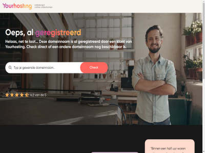 domeinnam geregistreerd klant yourhosting.nl