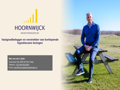 +31 0 2585 53a 55131150 6 ae bv den email hag hoornwijck hypothecair invester javastrat kortlop lening lubb max max@hoornwijckinvesteringen.nl telefon vastgoedbelegger verstrekker