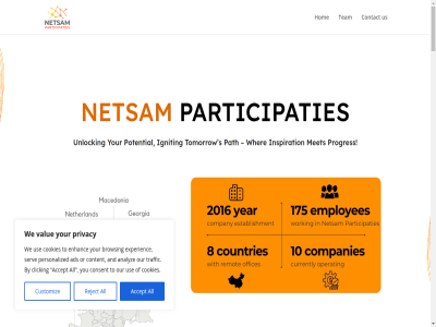 -53 2491ac 31 accept achiev ads all analyz and b.v browsing by clicking company consent contact content cookies customiz different driv enhanc expand experienc explor factor for greatnes growth hague holding hom how ignit info@netsamparticipaties.com inspiration invest investment key m met middenweg netherland netsam new offer opportunities or oud our participaties partnership path personalized portfolio possibilities potential priority privacy progres reject s serv strategic strategically strategies succes support team the to today together tomorrow traffic unlock us use value versatil we wher with you your