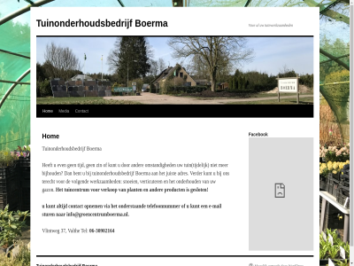 -30902164 06 37 adres bent bijhoud boerma contact e e-mail even facebok gazon gemaakt geslot hom info@groencentrumboerma.nl inhoud juist kunt mail media mogelijk omstand onderhoud onderstaand opnem plant product snoei spring stur tel telefoonnummer terecht tijd tijdelijk tuin tuincentrum tuinonderhoudsbedrijf tuinwerkzam valth verder verkop verticuter via vlintweg volgend werkzam wordpres zin