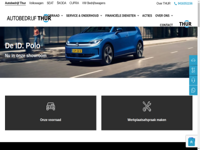 .. /acties/volkswagen-acties /cupra /seat /seat/acties/seat-acties /skoda /volkswagen /vw-bedrijfswagens /vw-bedrijfswagens/acties/bedrijfswagens-acties 0416351156 123 17 2 2026 21 26 29 295 4 4.8 4265 45 6 76 90 aanhef aantal achter achternam acties afsprak algemen all altena audi auto autobedrijf autodealer back band bedrijfswag bedrijfswagen bekijk benzin best bied bijzonder blij brandstof brandstoff contact cupra daarom dealer dekker dhr dienst diesel disclaimer draait e e-mailadres eig elektrisch ergen eventueel facebok fantastisch financiel gan garag gebaseerd gehel geled gender generatie goed golf googl grag help hen hg hom hybrid id imag info@thur.nl informatie inhoud inruilvoorstel instagram jar jarenlang kelderstrat kies klant laatst les leveringsvoorwaard liet linkedin mailadres mak mark medewerker mee merk mevr model nem next nieuw nogal offert omgev onderhoud onz opmerk overslan plann polo pon previous proefrit review schept seat selecter servic showrom snel telefon terugkom thur to top uitklapp verkoopinformatie verkop volg volkswag voornam voorrad vrag vrijblijv vw waarmee war we wek werkplaatsafsprak werkplat www.thur.nl www.thur.nl/seat www.thur.nl/skoda www.thur.nl/volkswagen www.thur.nl/vw-bedrijfswagens youtub zegg zien zoek zomar zorg škoda