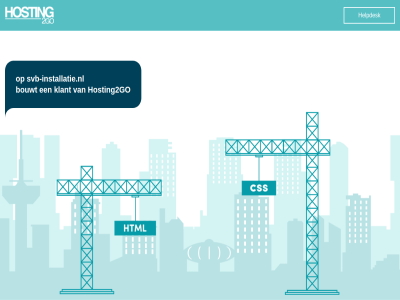 bouwt gebouwd helpdesk hosting2go klant svb-installatie.nl