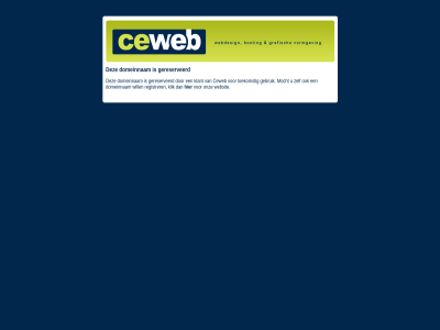 ceweb ceweb.nl domeinnam gebruik gereserveerd klant klik mocht onz registrer toekomst websit will