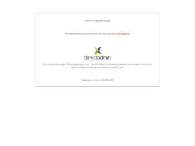 123-webhost.nl degoedevorm.nl domeinnam gereserveerd klant welkom