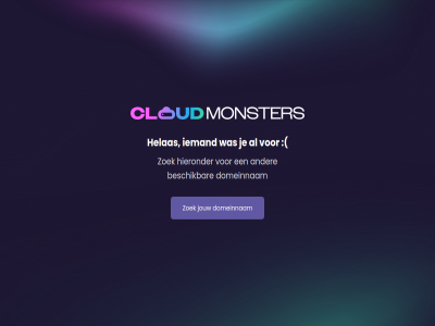 beschik cloudmonster domein domeinnam gereserveerd helas hieronder jouw zoek