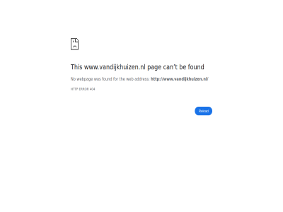 404 addres be can error for found http no pag reload t the this web webpag www.vandijkhuizen.nl