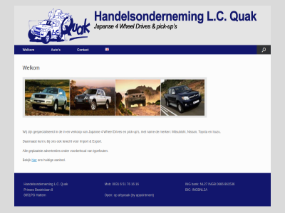0031 0666 16 4 51 6 76 8 8051pg 861536 aanbod advertenties afsprak all appointment auto bank beatrixlan bekijk bic by contact daarnaast drives export ga geplaatst gespecialiseerd handelsondernem hattem huidig import in- ing ingb ingbnl2a inhoud isuzu japan japanes kunt l.c merk mitsubishi mob nam nissan nl27 open pick pick-up prinses quak s terecht toyota typefout up verkop voorbehoud welkom whel wij
