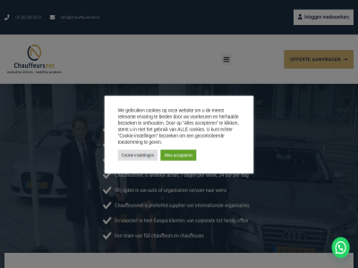 +31 0 150 20 210 24 31 33 7 aanvrag accepter actief auto bob bob-servic chauffeur chauffeursnet chauffeuses cookie corporat dag delegatievervoer directiechauffeur europa family gecertificeerd hel hom info@chauffeursnet.nl inlogg instell international klant landelijk lever medewerker mobiliteitsproject offert offic organisaties organiser per preferred rijd servic studentchauffeur supplier team uur vervoer voorziet wek wen wij