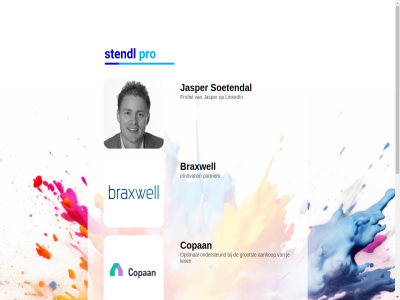 1032 47f aankop amsterdam braxwell bv contact copan grootst info innovation jasper kk klaprozenweg lev linkedin ondersteund optimal partner pro profiel soetendal stendl stendlpro.com