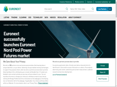 -2.38 000 04 1 1.3 1.6 10/03/2026 100 11/03/2026 12.9 12/03/2026 135.40 14th 150 17 17.6 17/03/2026 18 19 19/03/2026 20/03/2026 2025 2026 2027 23 25 3.8 35 35.5 4.7 4.8 5 5.5 558 728 78 9 980 a about accept acces acros actively advertis aletc all alris amsterdam and and/or announces annual athen athex attendes audienc balanc billion borr brussel busines can capital capitalisation capt car carer celebration centr chain characteristic clarity clear clearing companies company conferenc consent contact content cookie corp courag cover credit csd csg custody data day dec development devic disciplined discover drilling dublin dutch easy edition eight electricity empower energy entir eur euronext europ europe/paris european event exchang exchanges execution fast feb february first footer for from futures geolocation gkp goal group growth gulf help highlight hosted how i identification indices information infrastructur innovat insight instagram integrated interest international investor its iwd jan keyston largest launches leading linkedin lisbon list listed listing liv location main manag mar mark market measurement media menu migrated milan million most n.v nam nasdaq new next nok nord now on open operates oslo our paris participated partner pelagic personalised perspectiv petroleum plgc pol policy power praexidia precis pres pric print privacy proces provid provides prxd purposes raised reach read regulated regulation reject relation releas releases reliabl research rising s scales scan seamlessly search services settlement show skip small solar statement stock ston stor strengthen successfully sustainabl swi swich tanker tech technology telmes term the them tlm to tol topbar trading twitter under us use value vendor volatility volumes we websites welcomes with wom you your