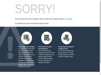 2026 a account addres and apach are be becaus ben cach changed clearing configured contact copyright correct cpanel default different dns domain effect follow for has hav hosting if instruction ip it l.l.c may misconfiguration moved must new on or owner pag pleas possibl provider reached record required restart server setting sit sorry steroid tak that the ther thes this to url verify web websit you your