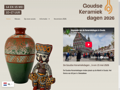 14 15 2026 beeld bracamont deelnemersvoorwaard francisco goud gouda grenzelos gutierrez hom informatie jar keramiekdag keramist markt mei nieuw nl onz plat privacybeleid santiago social thema vas vind volg